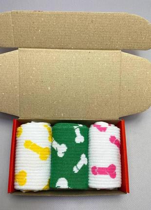 Чоловічий комплект шкарпеток кольорових на 3 пари 40-45 р різнобарвні та прикольні, оригінальні та демісезонні3 фото