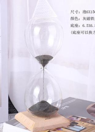 Магнитные песочные часы «фантазия» 15х6см, декоративные магнитные песочные часы4 фото