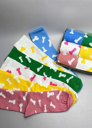 Прикольний набір шкарпеток чоловічих на 6 пар 40-45 р барвисті та оригінальні, повсякденні та практичні, модні3 фото
