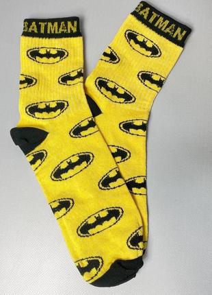 Женские трикотажные носки с ярким принтом batman 1 пара 36-41 прикольные, качественные и демисезонные