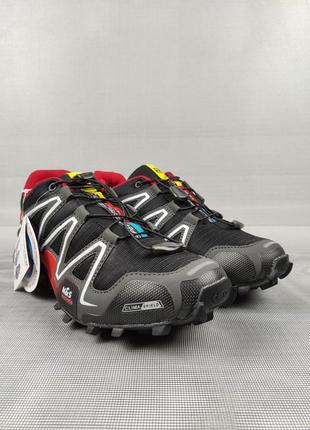 Чоловічі кросівки salomon speedcross grid black&red 41-453 фото