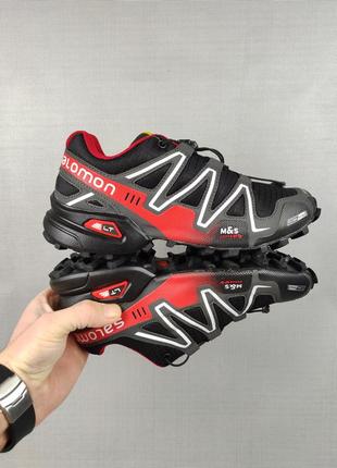 Чоловічі кросівки salomon speedcross grid black&red 41-459 фото