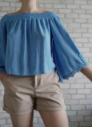 Блуза с открытыми плечами7 фото
