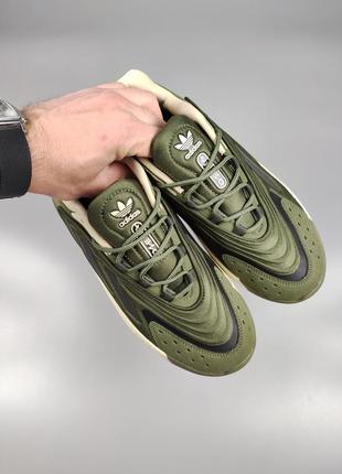 Мужские кроссовки adidas ozelia khaki black7 фото