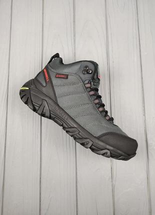 Кроссовки меррелл merrell vibram high winter gray red3 фото