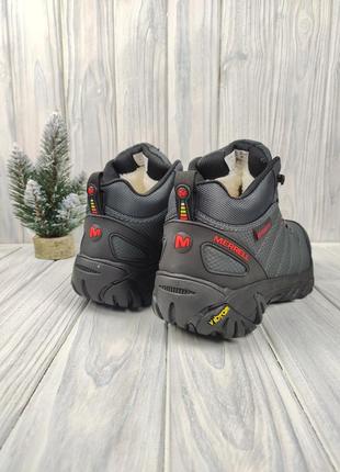 Кроссовки меррелл merrell vibram high winter gray red5 фото