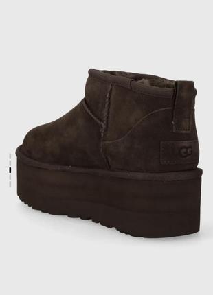 Замшеві чоботи угги ugg classic ultra mini platform zara mango massimo nike2 фото