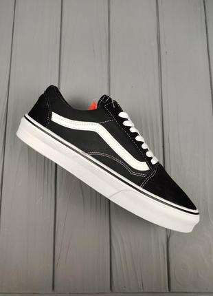 Кроссовки ванс vans old skool black white1 фото