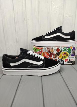 Кроссовки ванс vans old skool black white5 фото