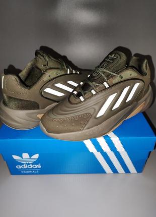 Мужские кроссовки adidas ozelia khaki2 фото