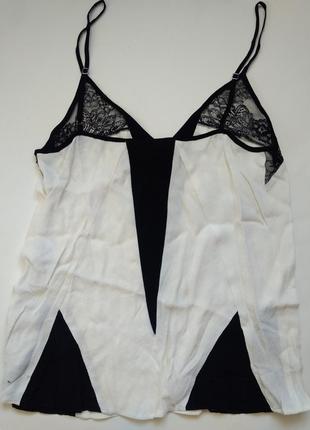 6-8 sandro элегантная блуза топ из натурального шелка, блузка на бретельках 100% шелк6 фото