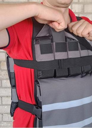 Жилет утяжелитель easyfit armor 18 кг наборной с шагом 0,5 кг