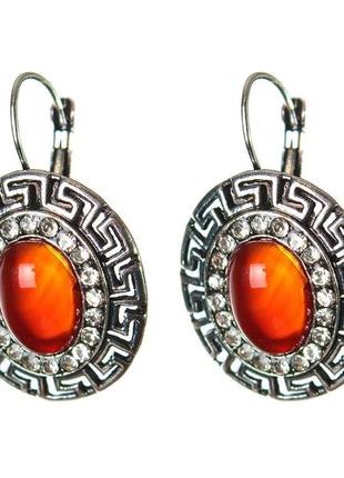 Сережки сердолік