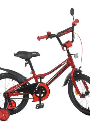 Велосипед детский prof1 y18221-1 18 дюймов, красный 0201 топ !1 фото