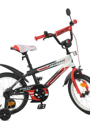 Велосипед дитячий prof1 y18325-1 18 дюймів, червоний 0201 топ!
