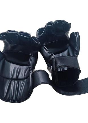 Перчатки для смешанных видов единоборств мма lev sport m1 стрейч s черные6 фото