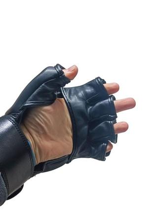 Перчатки для смешанных видов единоборств мма lev sport m1 стрейч s черные3 фото