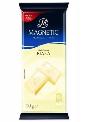 Шоколад білий magnetic biala, 100 г польща