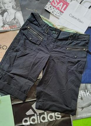 🦋круті чорні довгі шорти з 100%бавовни