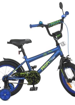 Велосипед детский prof1 y1472 14 дюймов, синий 0201 топ !