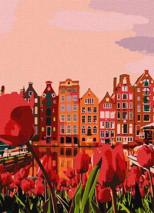 Картина по номерам "вечерний амстердам" идейка kho2863 40х50 см 0201 топ !