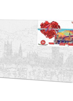 Картина за номерами "червоний лондон" danko toys kpne-01-08 40x50 см 0201 топ!