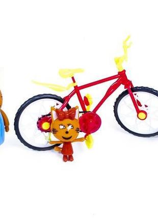 Игровой набор три кота n73 с велосипедом 0201 топ !1 фото