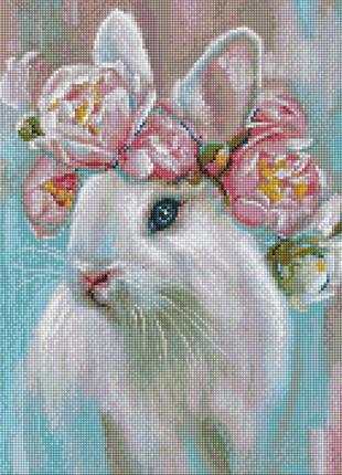 Алмазная мозаика "белоснежный кролик" amo7531 40х50 см 0201 топ !