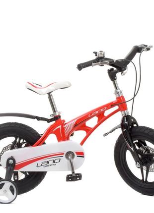 Велосипед детский lanq wln1446g-3 14 дюймов, красный 0201 топ !
