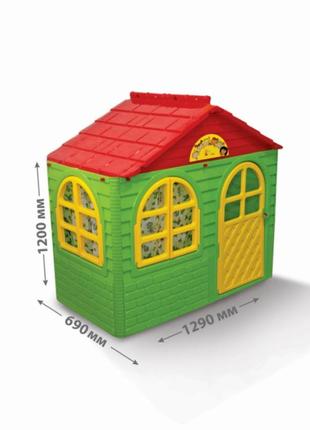 Дитячий ігровий будиночок зі шторками 02550/13 пластиковий 0201 топ!1 фото