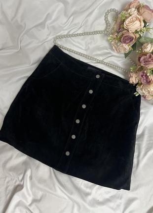 Фирменная стильная качественная натуральная замшевая юбка4 фото