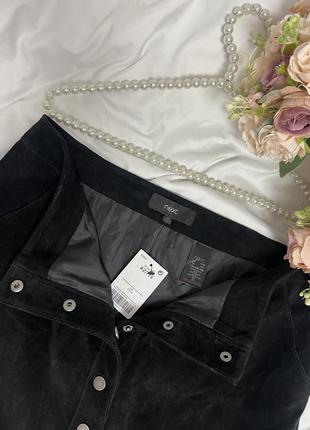 Фирменная стильная качественная натуральная замшевая юбка3 фото