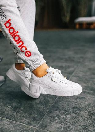 Puma cali top white trainers