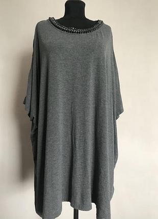 Жіноча натуральна блуза,туніка,футболка великого розміру