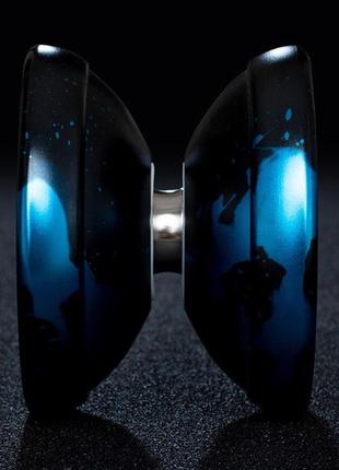 Профессиональное йо-йо ares yo-yo beboo grim reaper из алюминия черный/синий3 фото