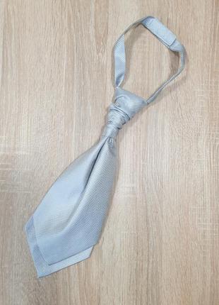 Краватка аскот bhs - на 7-8 років - галстук пластрон - дитяча срібляста8 фото