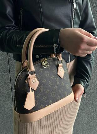 Жіноча сумка з екошкіри луї віттон louis vuitton alma lv молодіжна, брендова сумка через плече