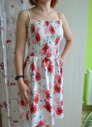 Літнє плаття з маками цветочное1 фото