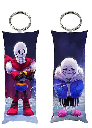 Брелок мини-дакимакура санс андертейл undertale двухсторонний 4х10 см (br0462)