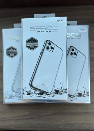 Чехол для iphone 13 pro max space collection silicone прозорий