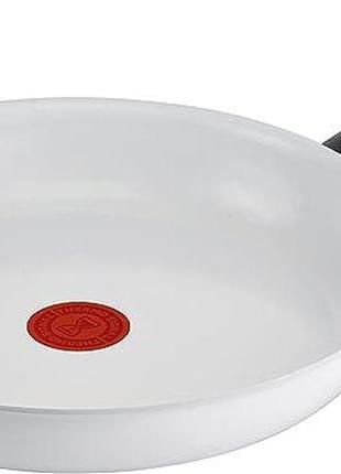 Сковорода tefal c41706 ceramic control 28 см, безопасное керамическое покрытие, термосигнальный индикатор темп