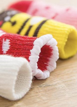 Шкарпетки для котів pet style "love" біло-сині3 фото