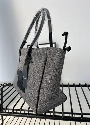 Жіноча сумка текстильна celine молодіжна, брендова сумка шопер через плече7 фото