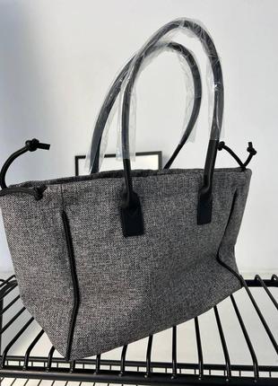 Жіноча сумка текстильна celine молодіжна, брендова сумка шопер через плече5 фото