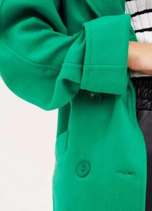 Зелене кашемірове пальто з розрізамиs, xl, xxl, 3xl4 фото