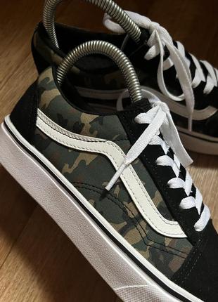 Кеди vans camo/black old skool6 фото