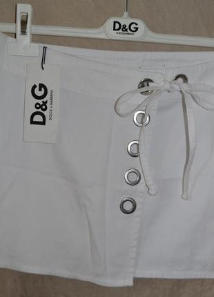 Dolce &amp; gabbana юбка на запах новая коттон шнуровка