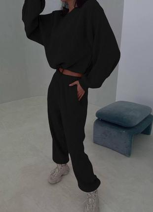 Костюм женский костюм брюки кофта из вельвета размеры норма и батал2 фото
