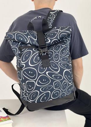 Роллтоп унісекс рюкзак трансформер, rolltop travel smile