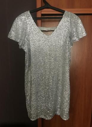 Платье вечернее паетка mango
